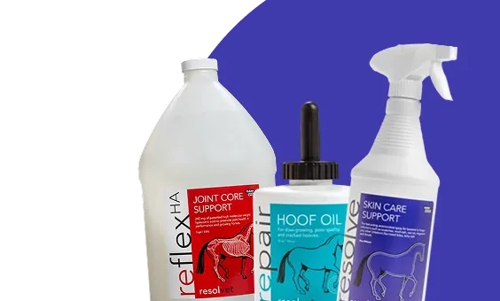 Resolvet supplement bottles in paste, liquid, and powder forms.